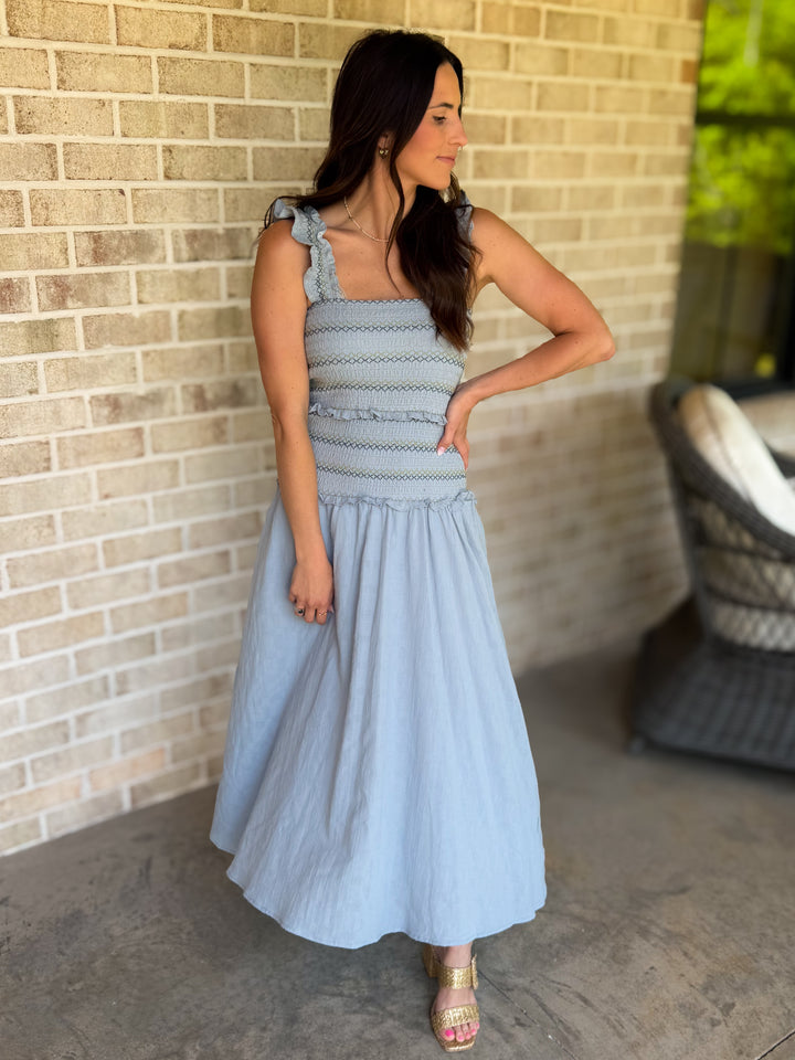 Girl In Blue Dress