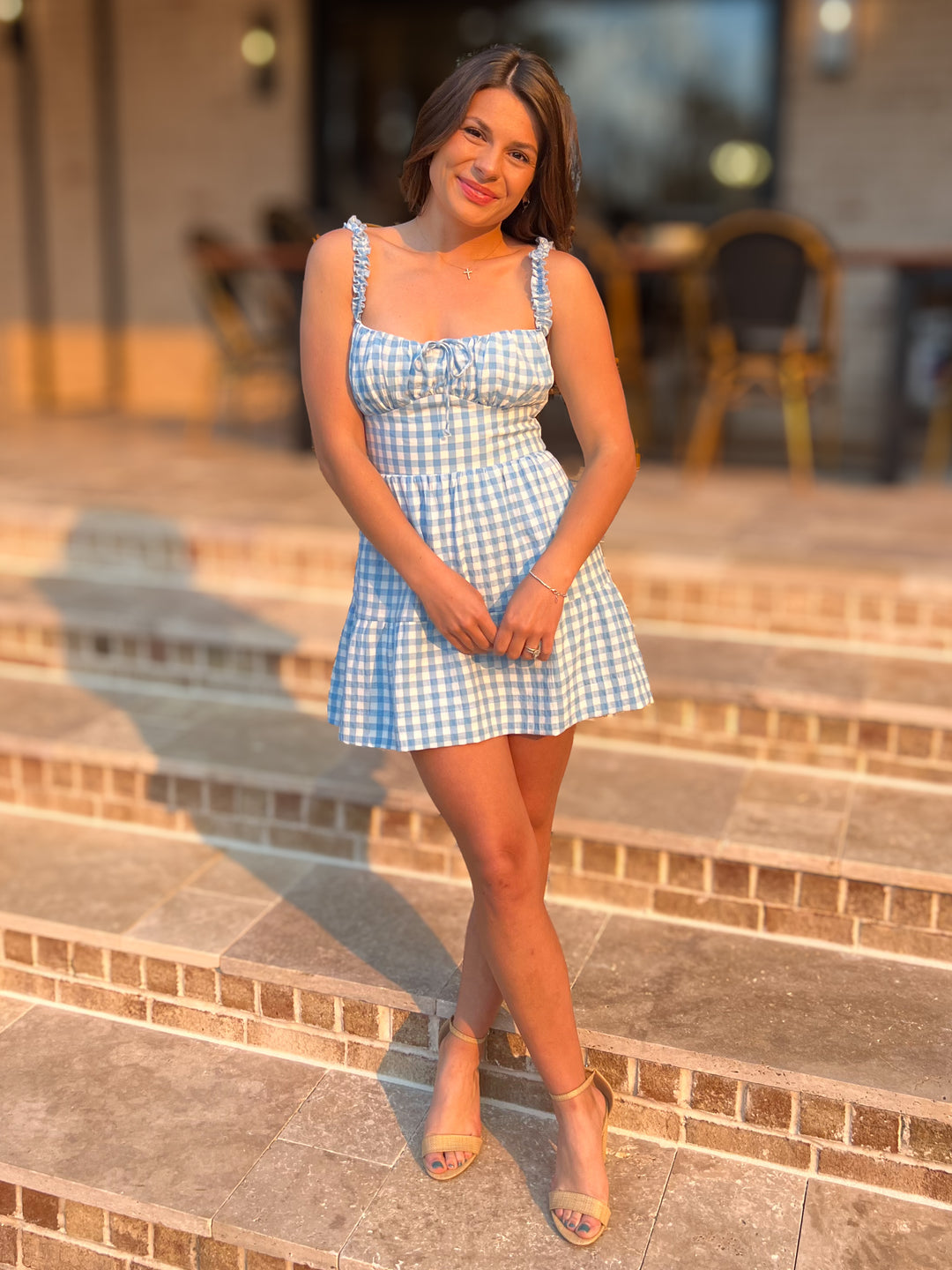 Little Blue Cottage Dress – Moda Bella