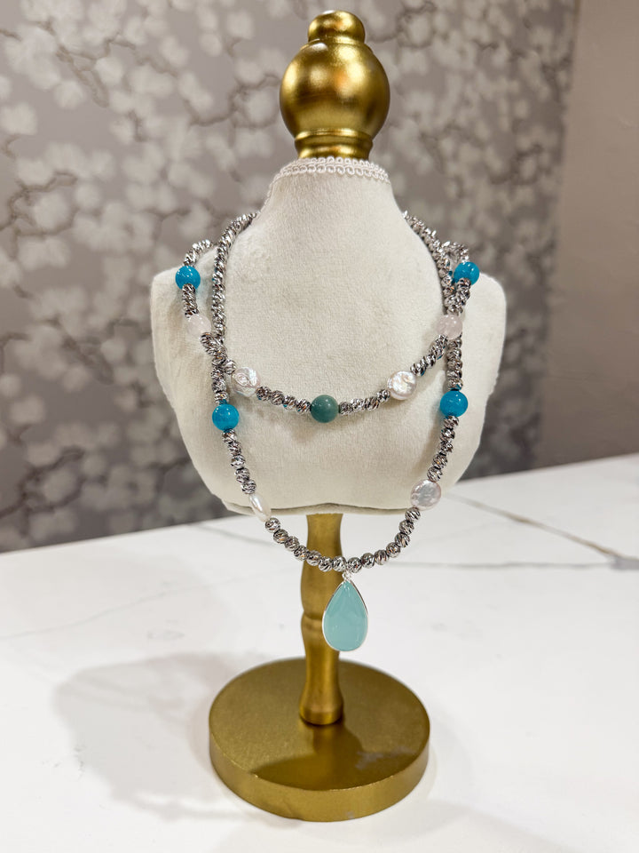 Beam Multi Stone Necklace