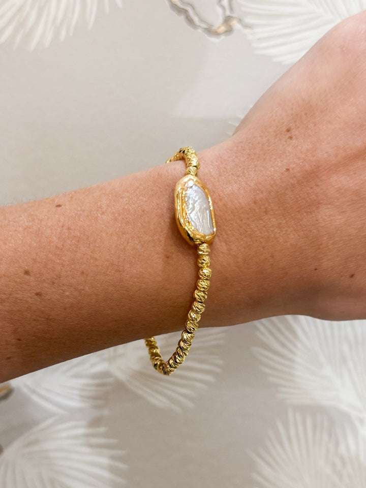 Beam and Pearl Bracelet