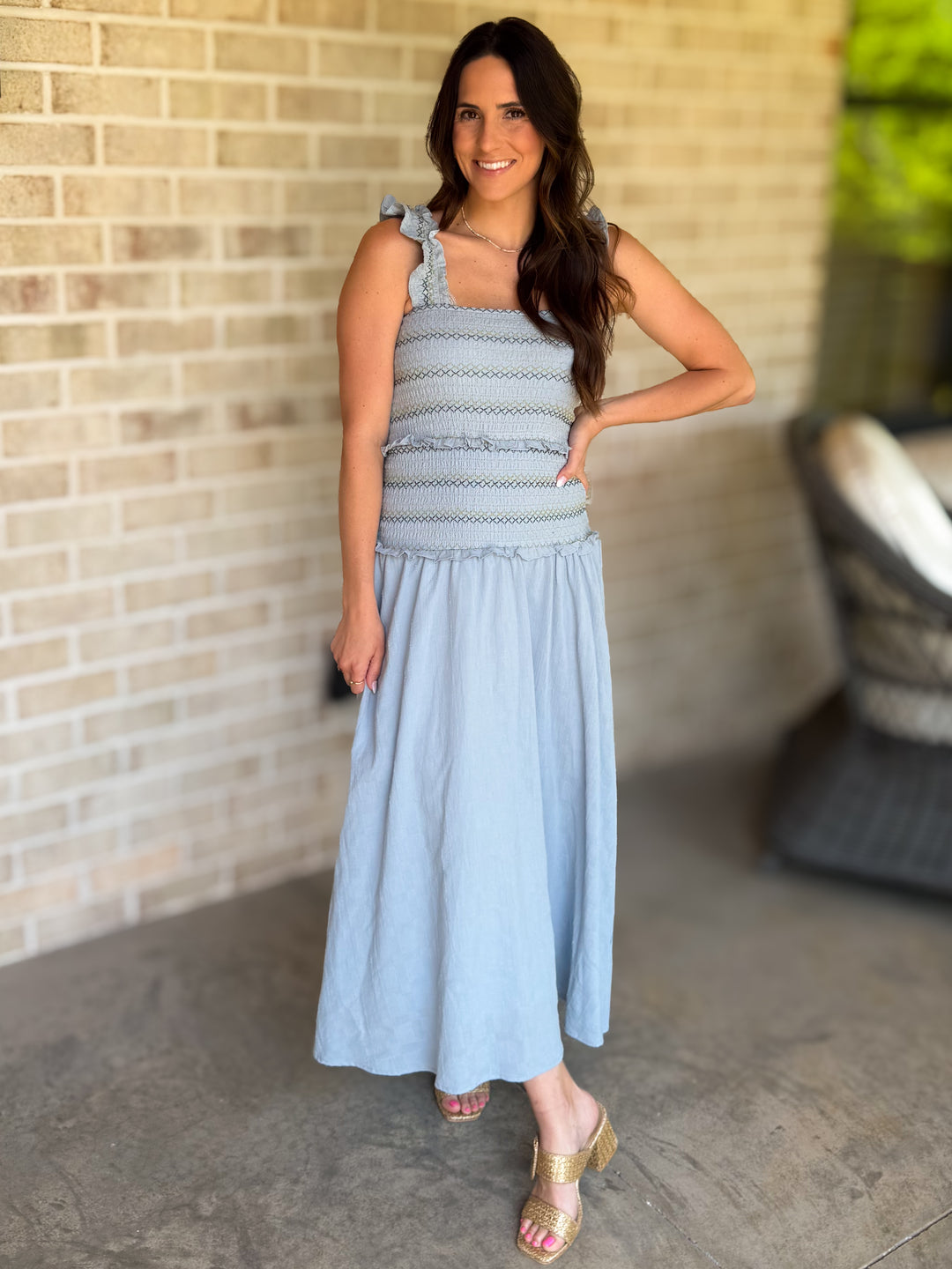 Girl In Blue Dress