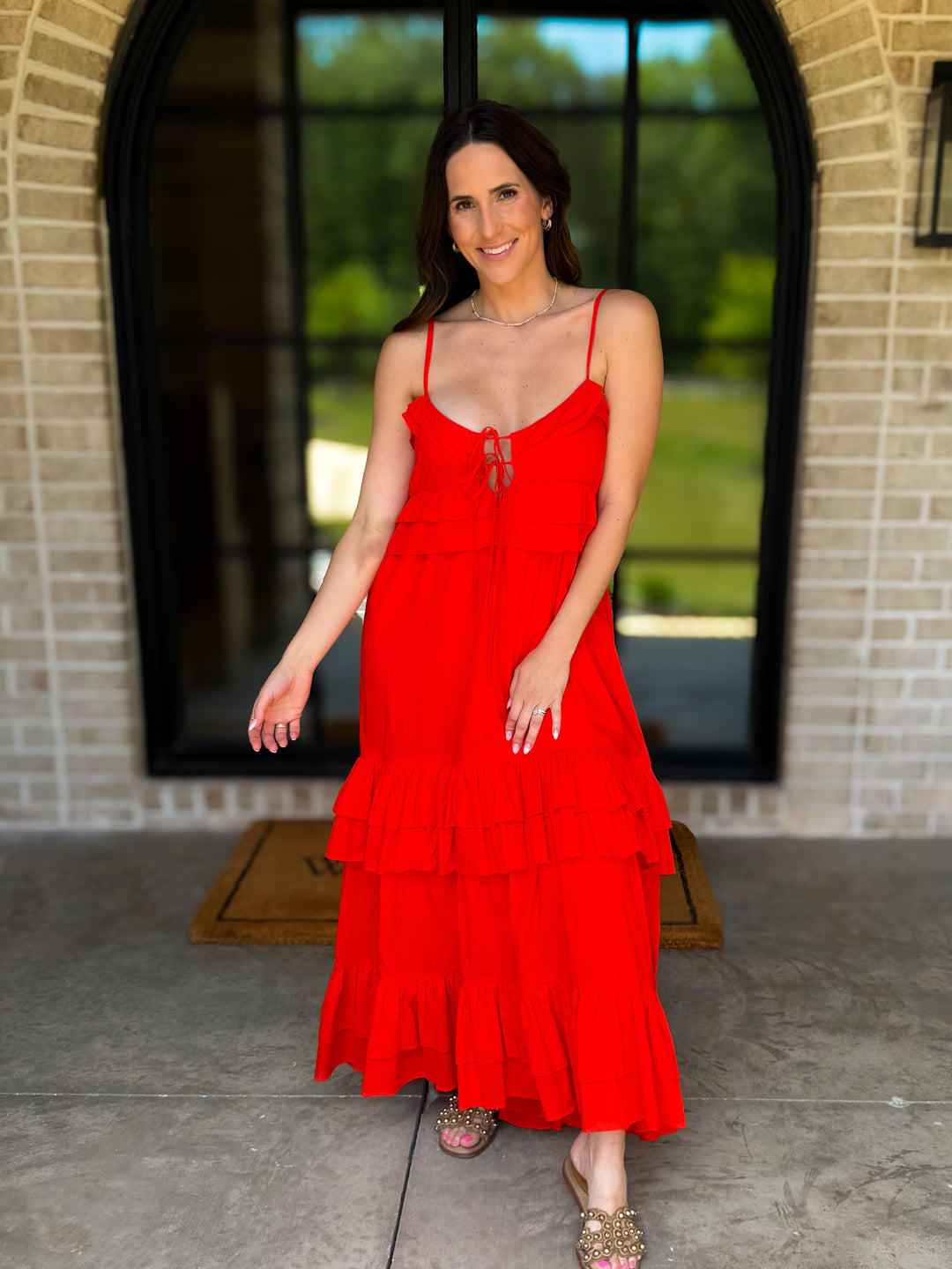 Cherry Kiss Ruffle Dress