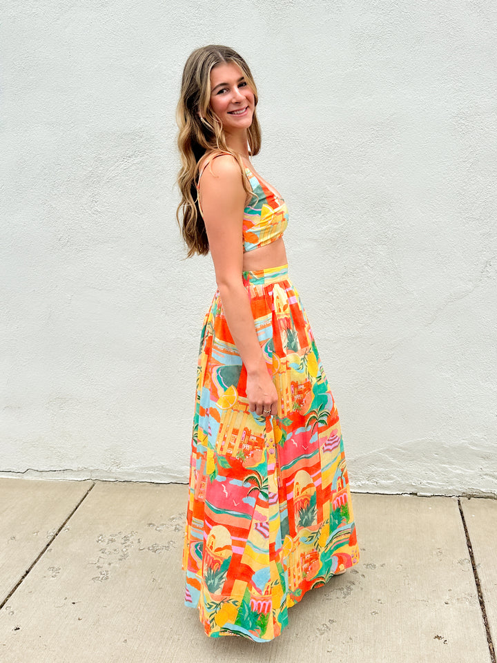 Postcards From Pisa Skirt