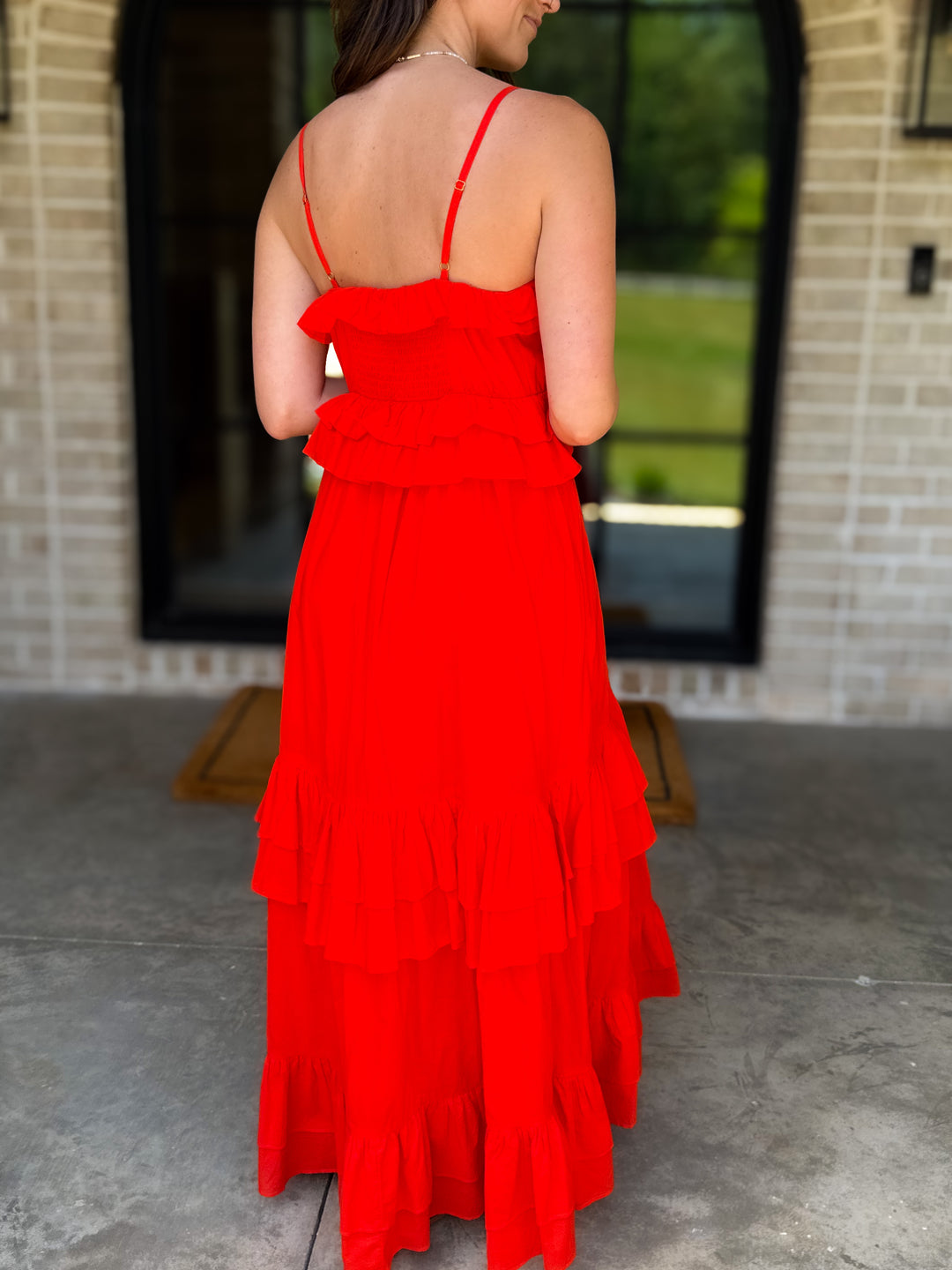 Cherry Kiss Ruffle Dress