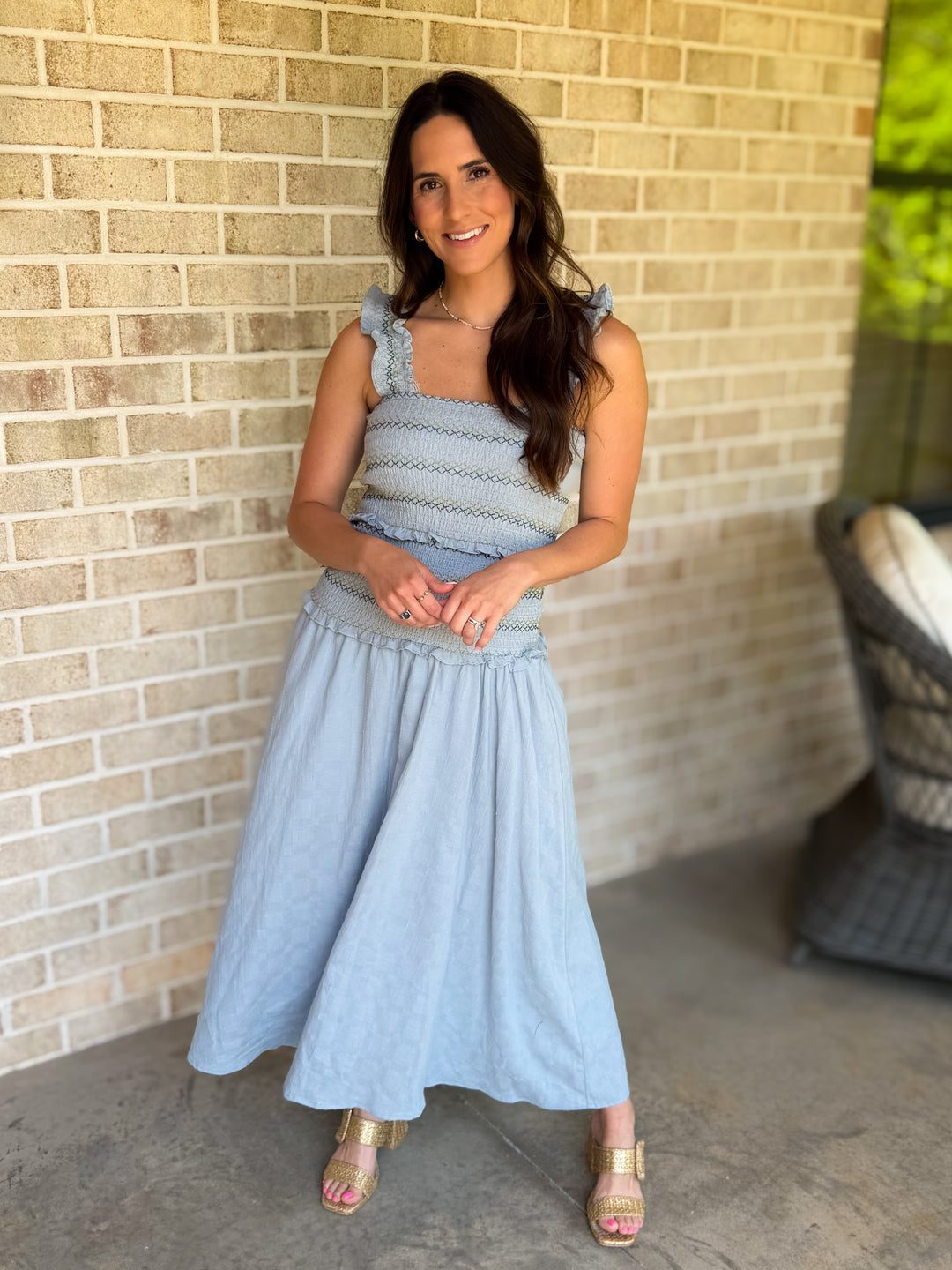 Girl In Blue Dress