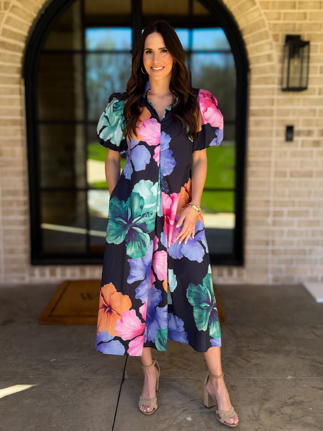 flower power maxi dress SIENNA dress Pinwheel Pink L