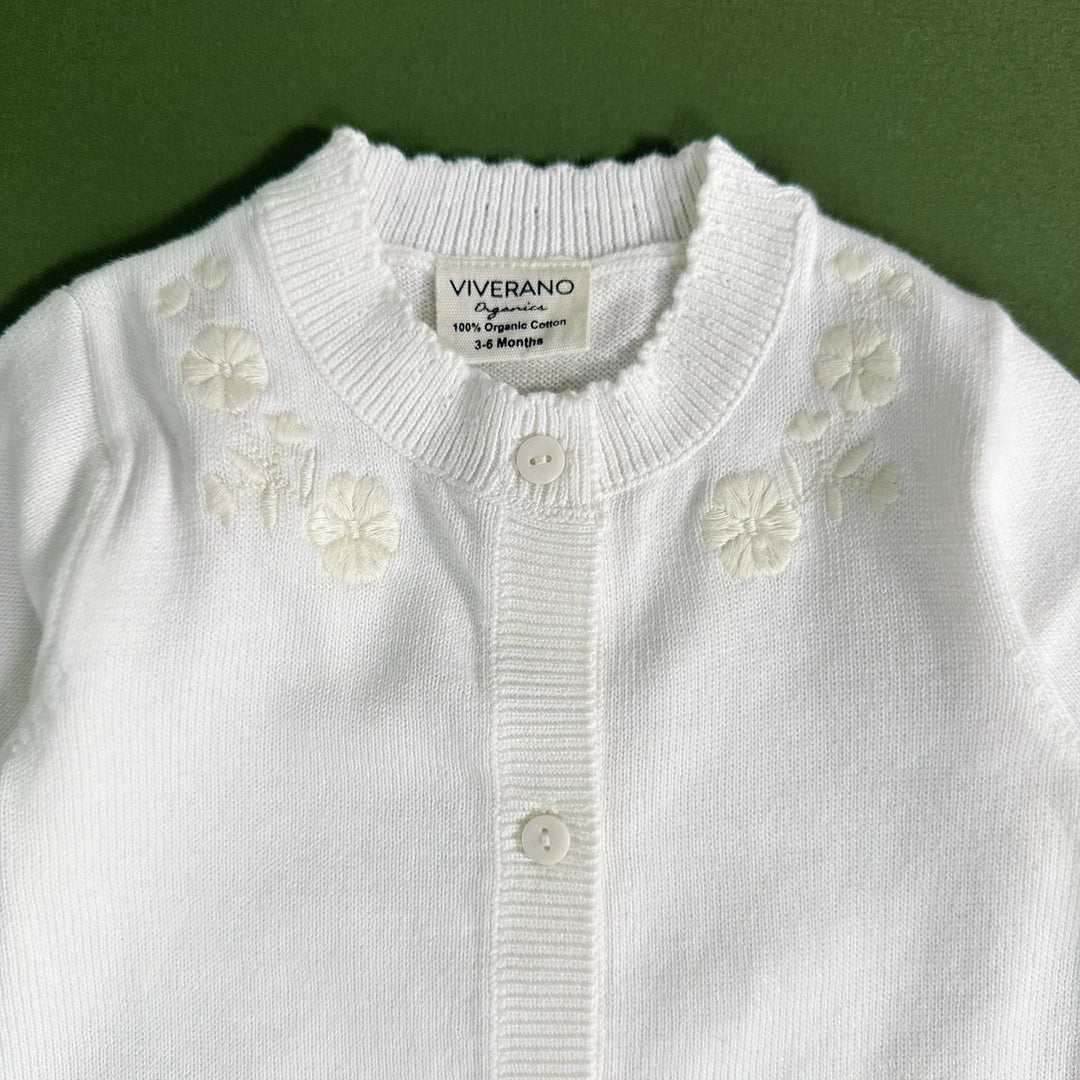 Dove White Florals Jumper