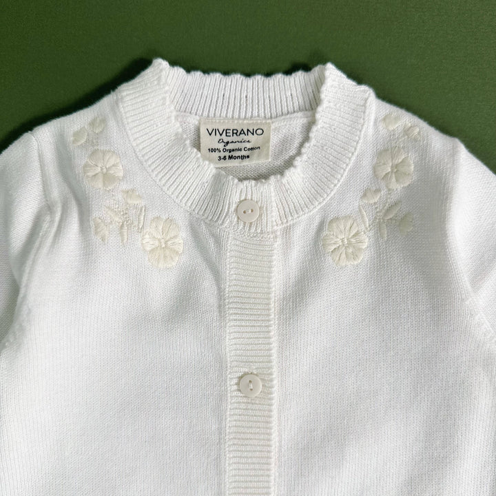 Dove White Florals Jumper