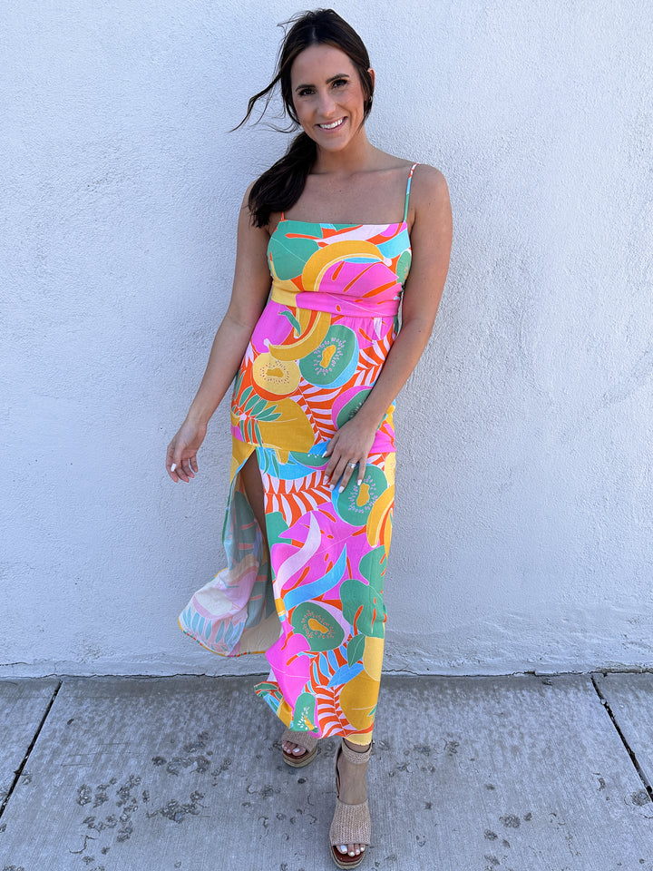 Tropical Fruit Mocktails Dress