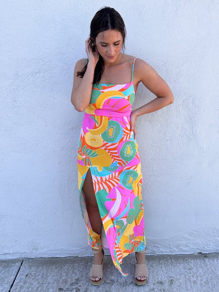 Tropical Fruit Mocktails Dress