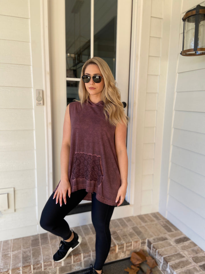 Lovin' The Chase Plum Hoodie