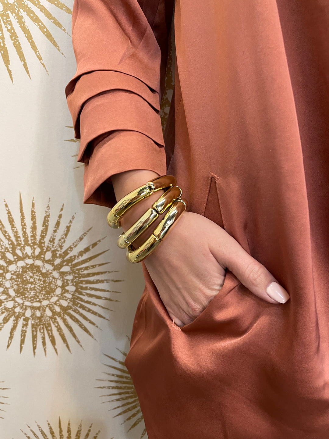 Thick Bangle Bracelet